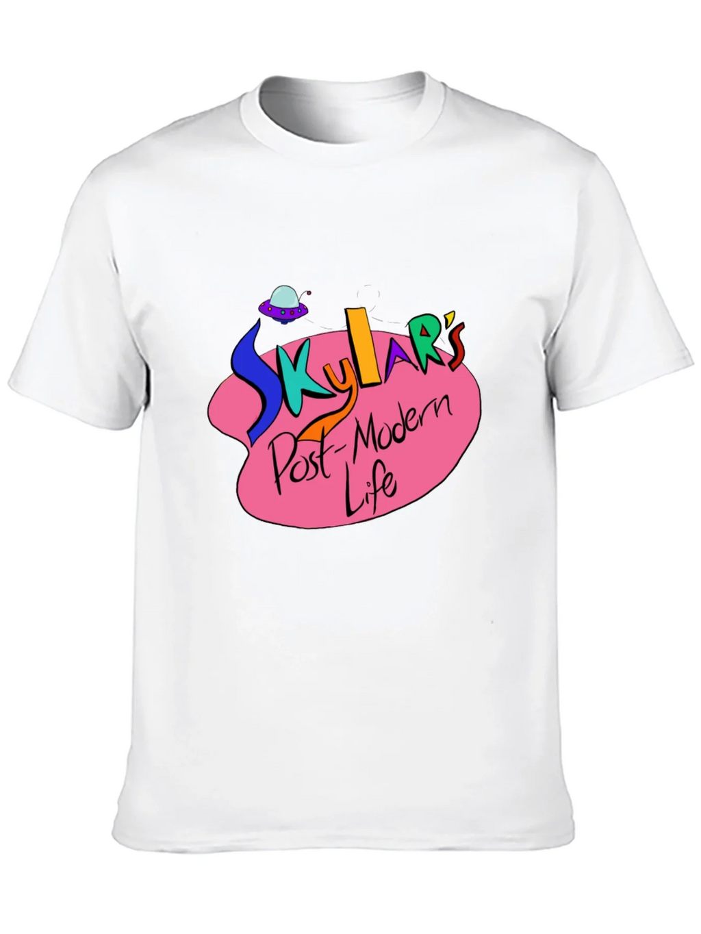 Skylars Post-Modern Life Black Graphic T-Shirt product image 7