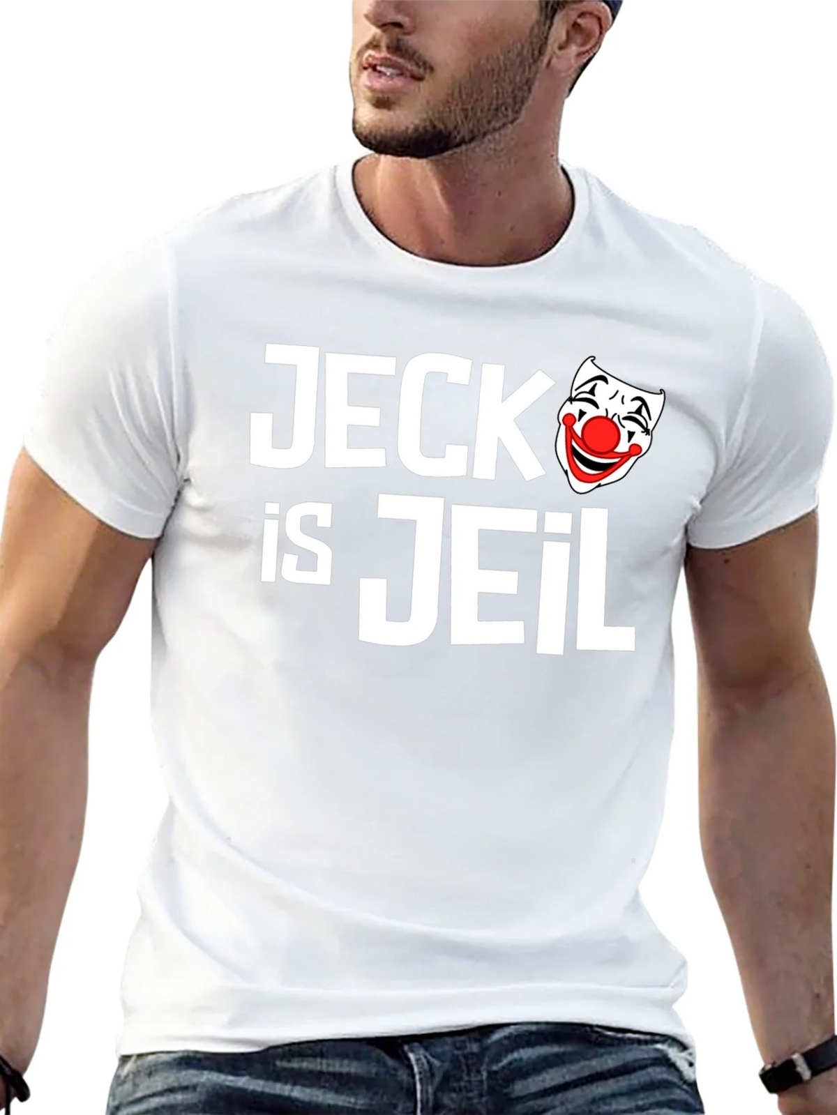 Jeck is Jeil Clown T-Shirt - Funny Graphic Tee product image 12
