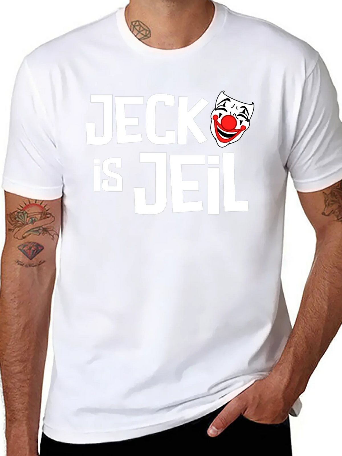 Jeck is Jeil Clown T-Shirt - Funny Graphic Tee product image 7