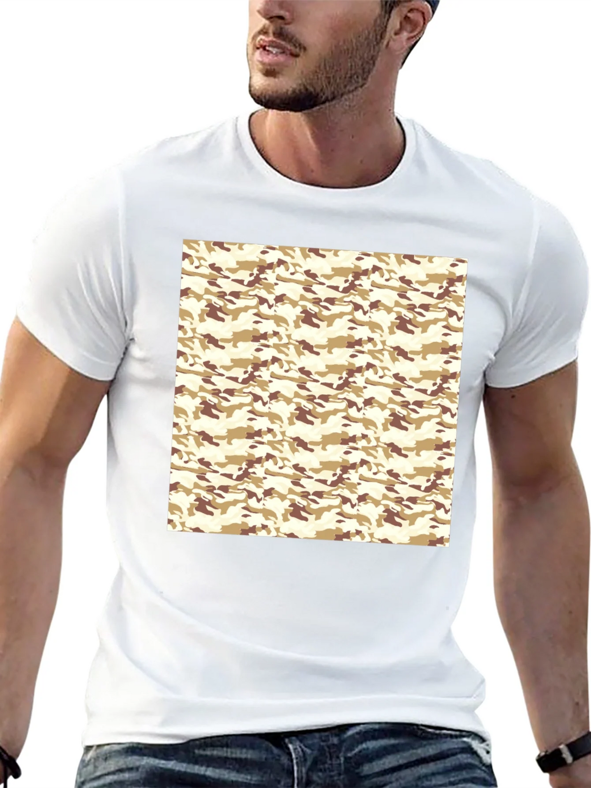 Camo Pattern Black T-Shirt product image 12