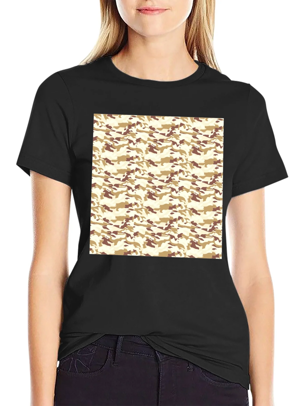 Camo Pattern Black T-Shirt product image 2