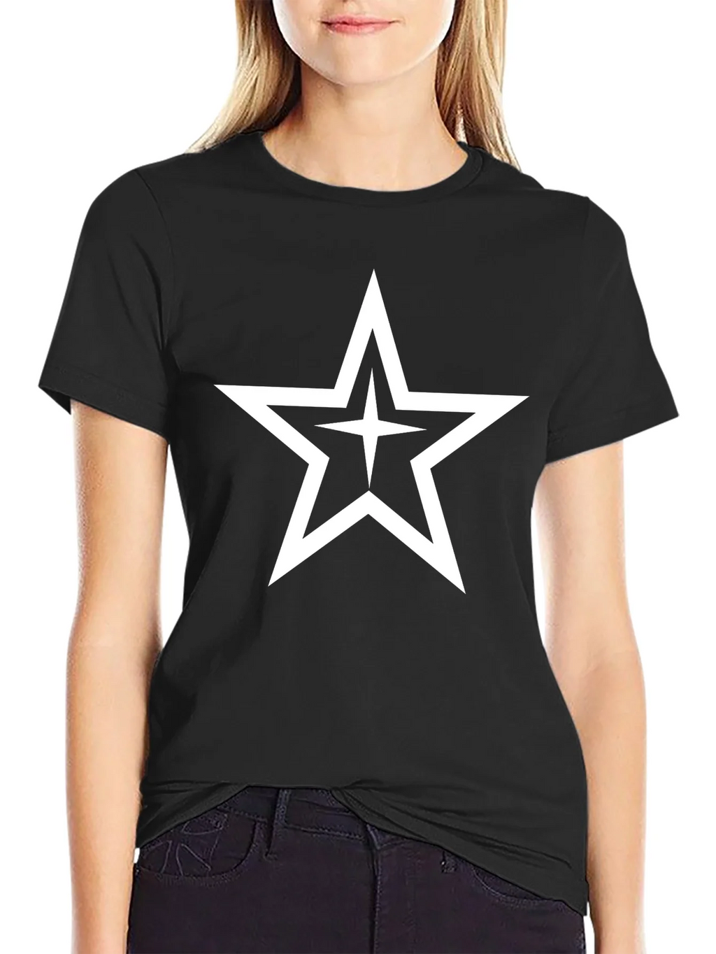 Bold Star Graphic Black T-Shirt product image 2