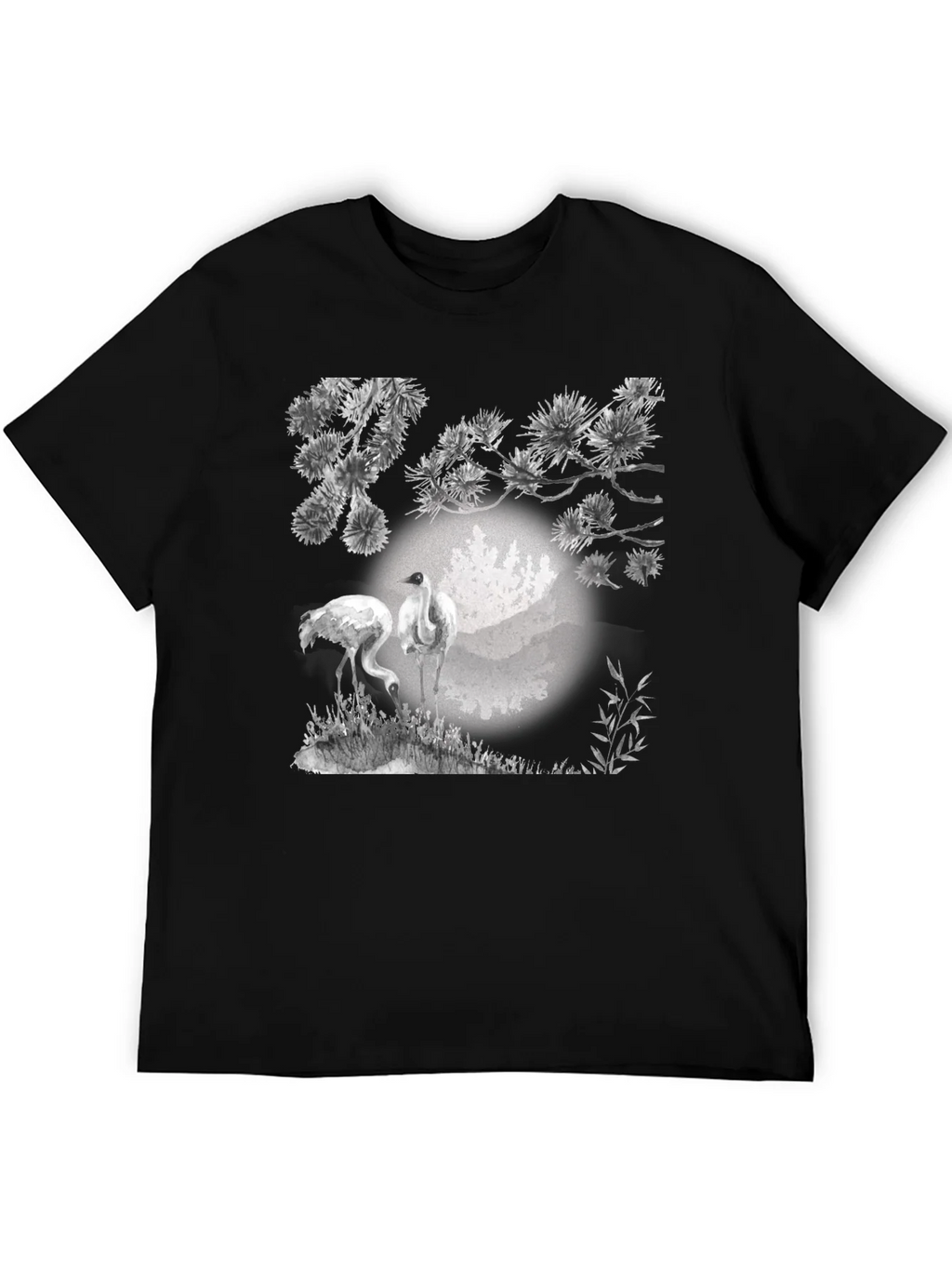 Crane and Pine T-Shirt - Black product image 5