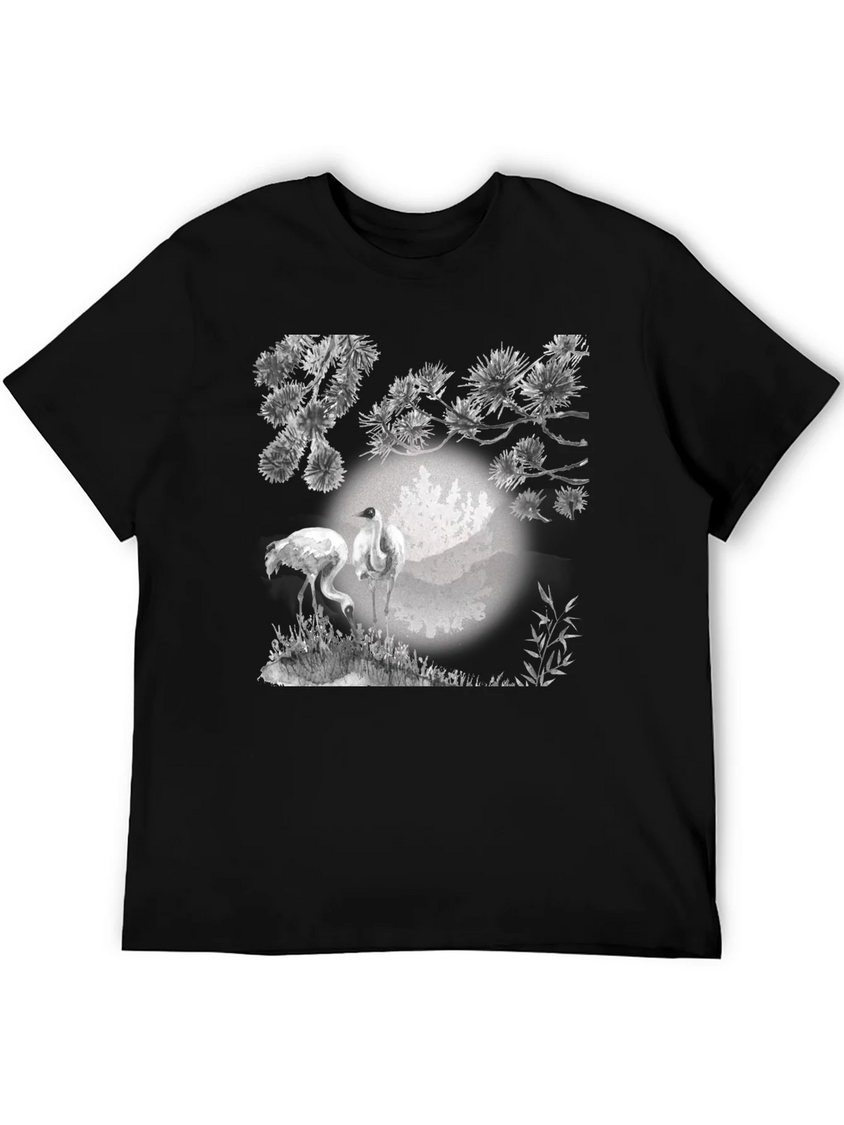 Crane and Pine T-Shirt - Black product image 5