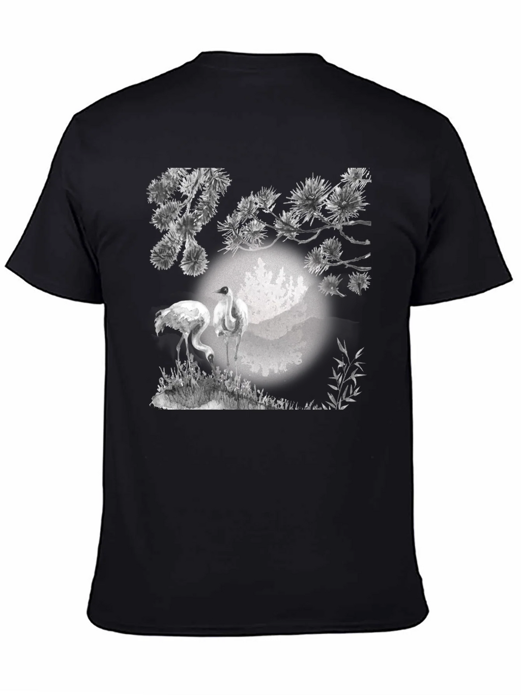 Crane and Pine T-Shirt - Black product image 4