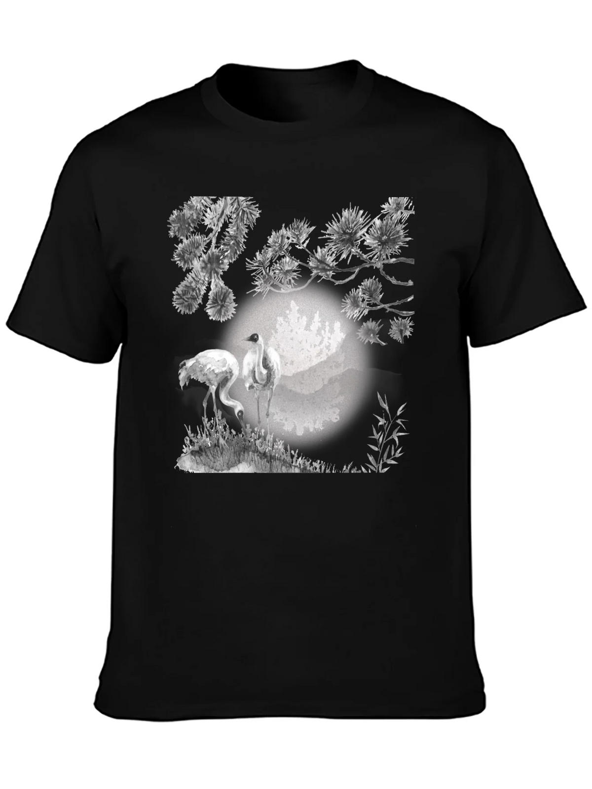 Crane and Pine T-Shirt - Black product image 3