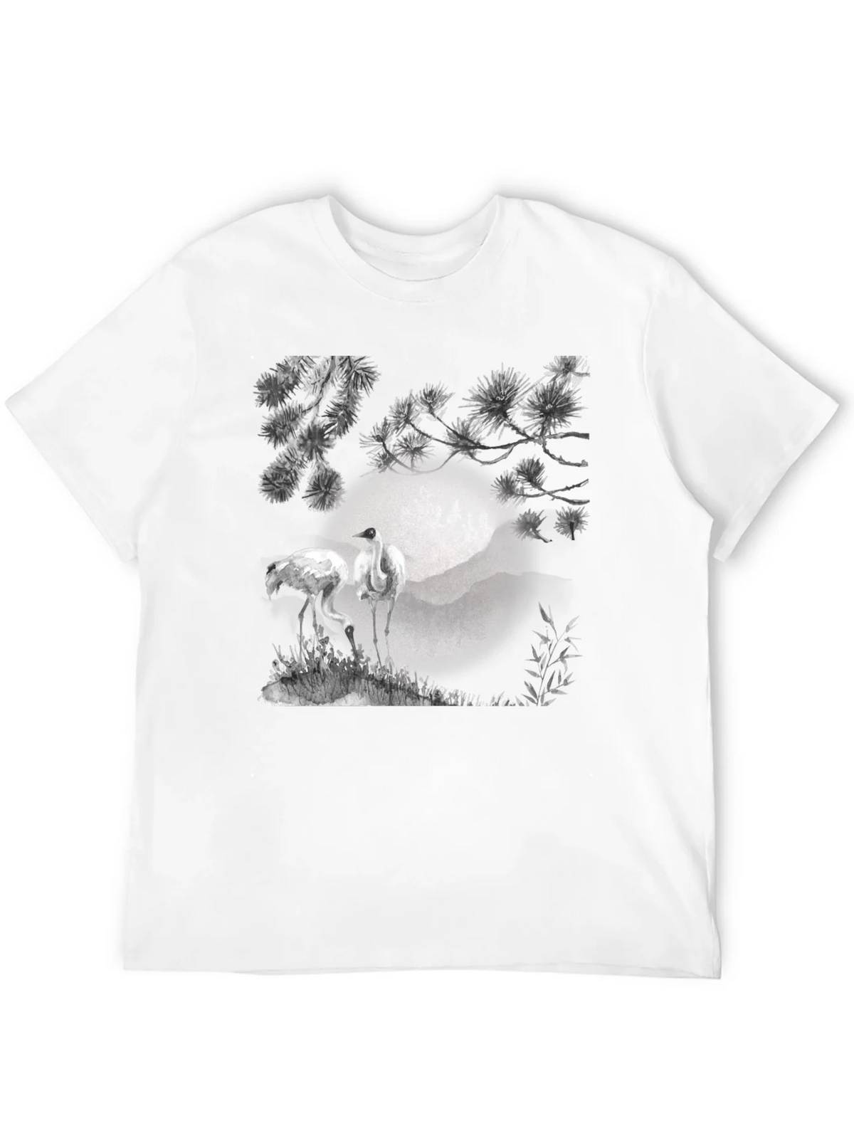 Crane and Pine T-Shirt - Black product image 11