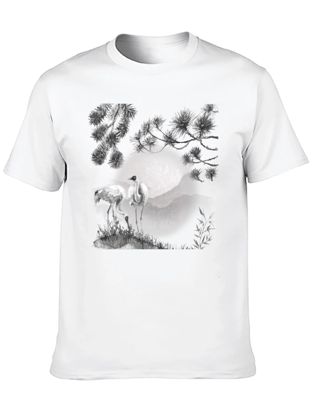 Crane and Pine T-Shirt - Black product image 9