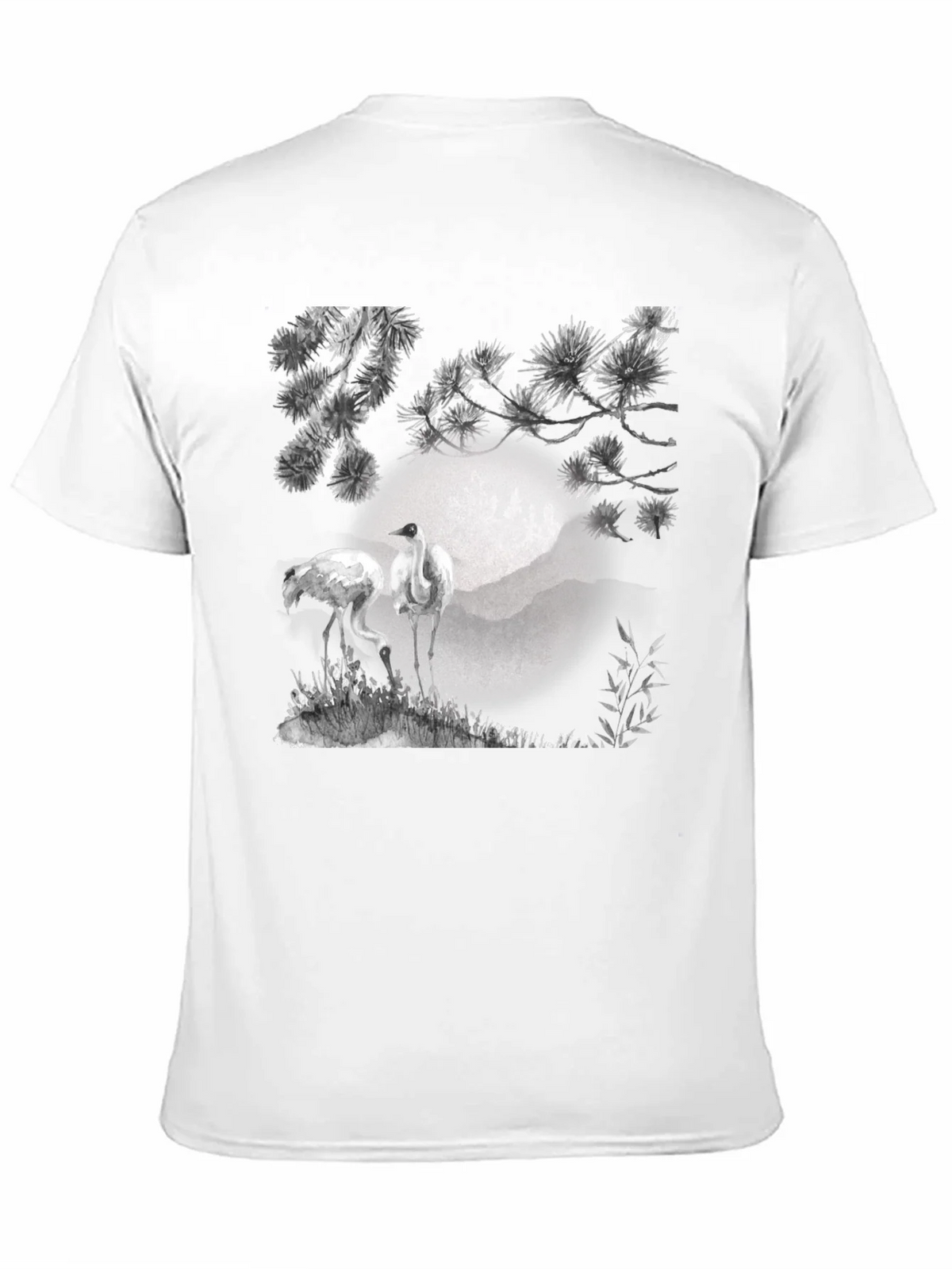 Crane and Pine T-Shirt - Black product image 10