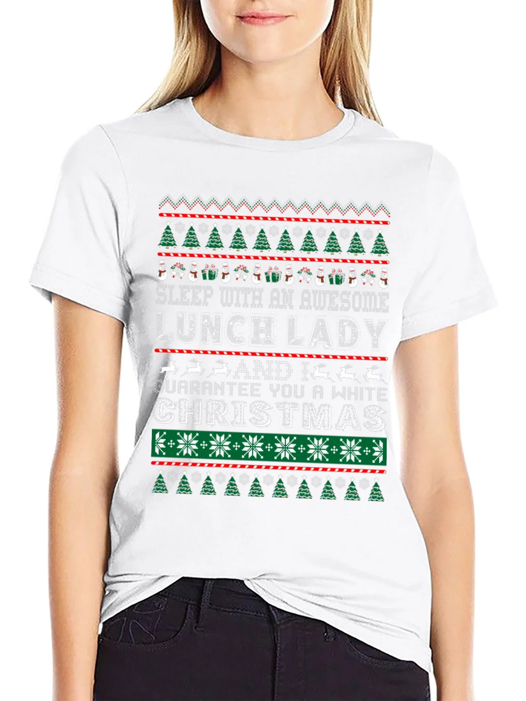 Awesome Lunch Lady Christmas T-Shirt product image 2
