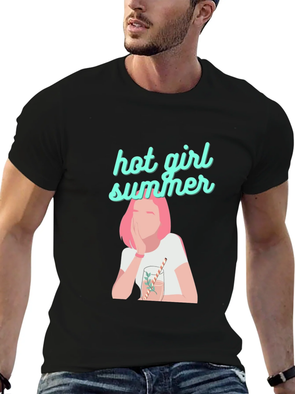 Hot Girl Summer Black Graphic Tee product image 6