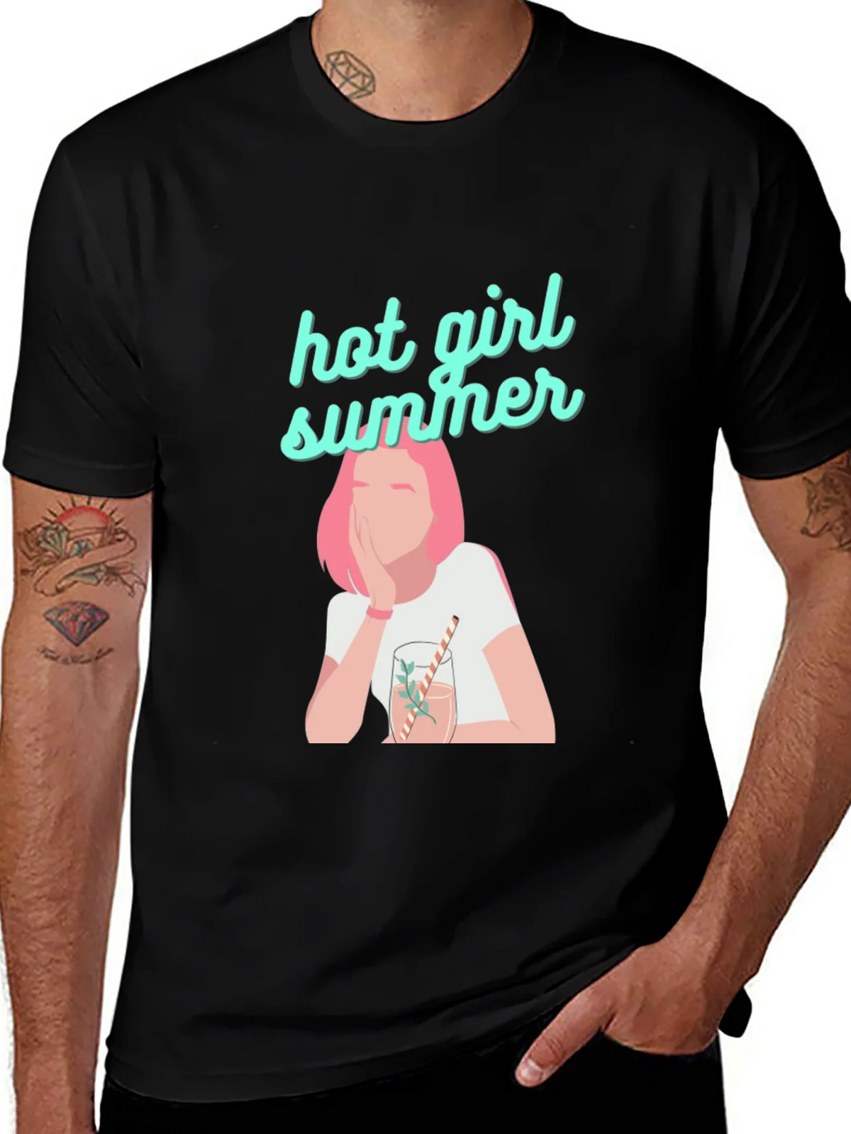 Hot Girl Summer Black Graphic Tee product image 1