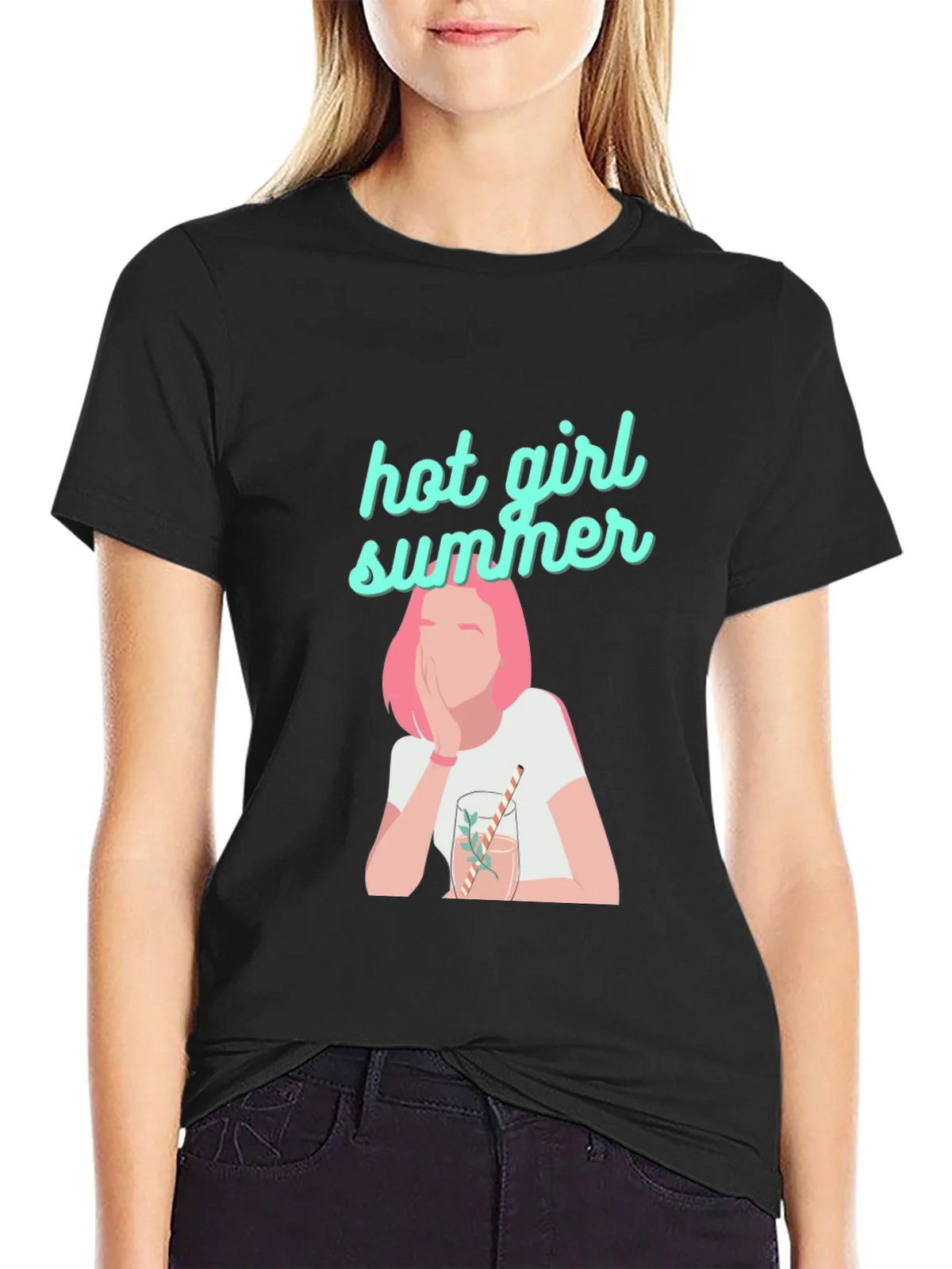 Hot Girl Summer Black Graphic Tee product image 2