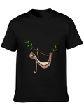 Sloth Hanging On Tree Branch Graphic Tee product image 1