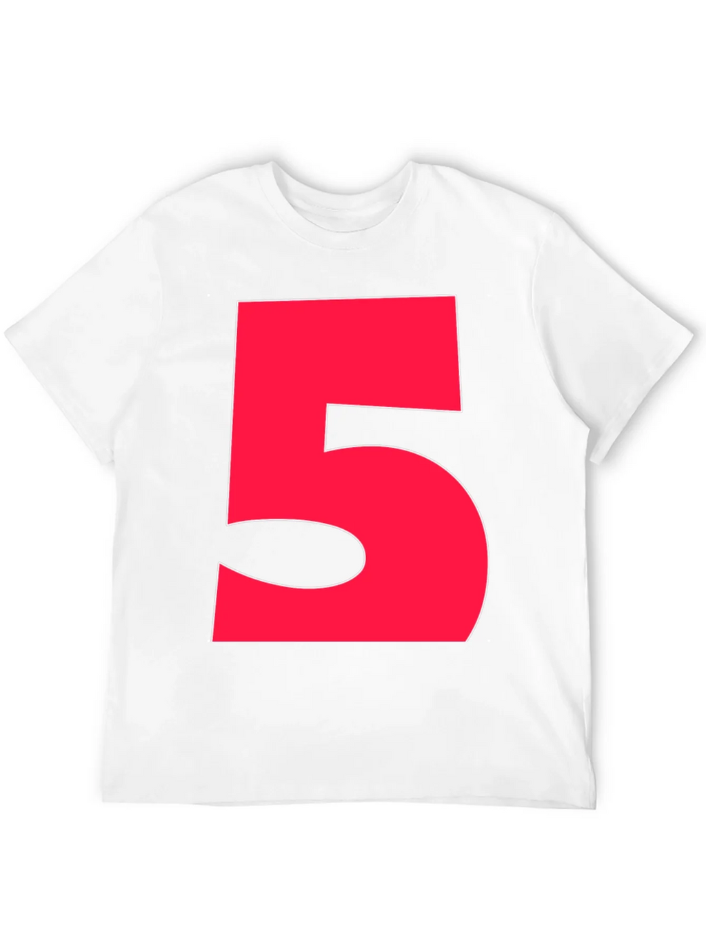 Bold Red Number 5 Graphic Tee - Black product image 11