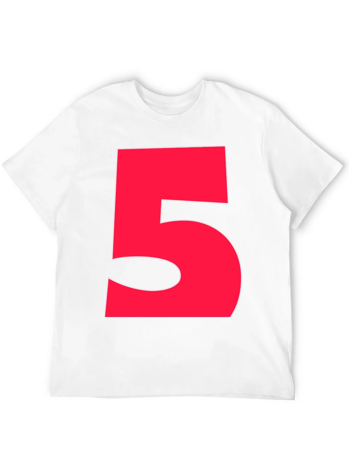 Bold Red Number 5 Graphic Tee - Black product image 11