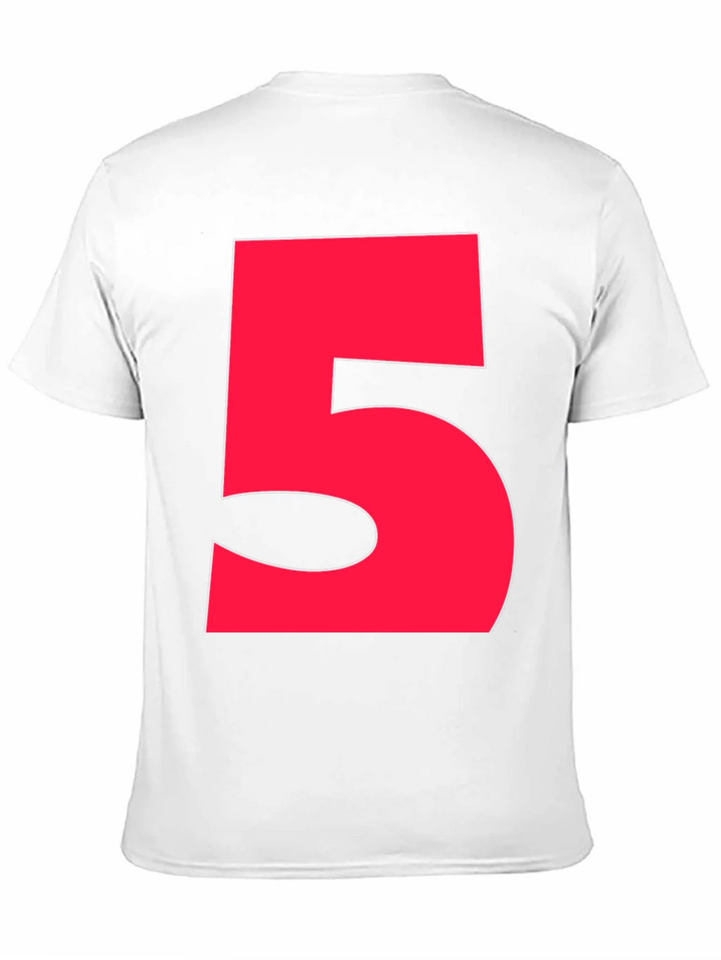 Bold Red Number 5 Graphic Tee - Black product image 10