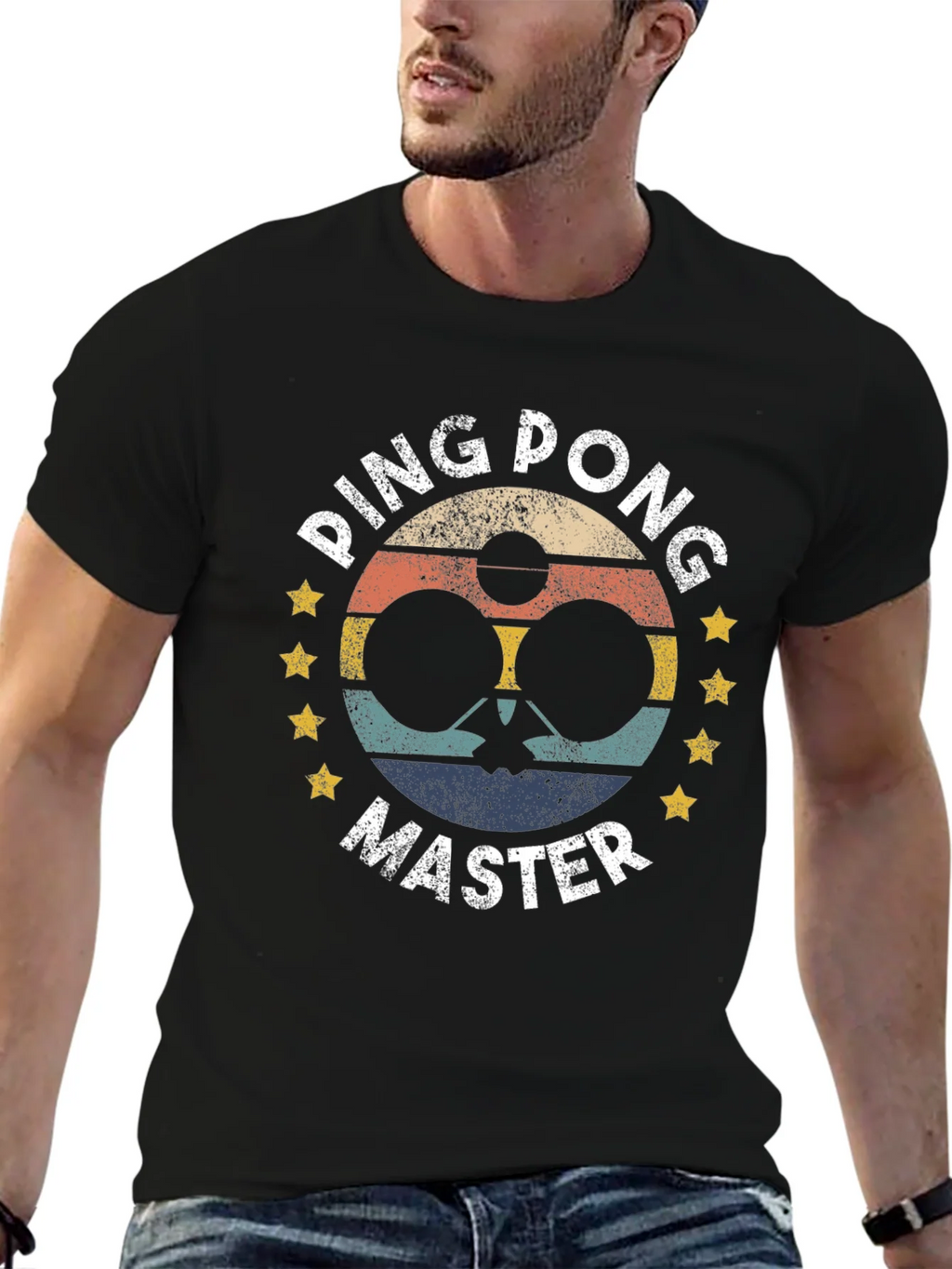 Ping Pong Master Graphic Tee - Retro Table Tennis Shirt product image 6