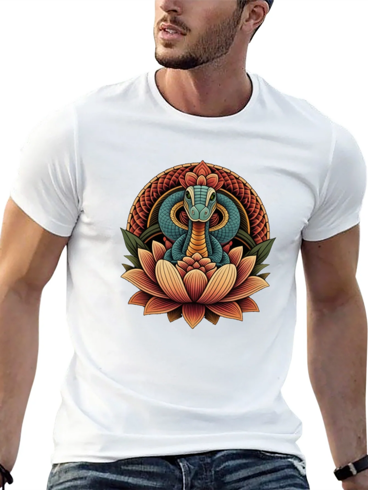 Snake Lotus Graphic Tee - Stylish Unisex Design product image 11