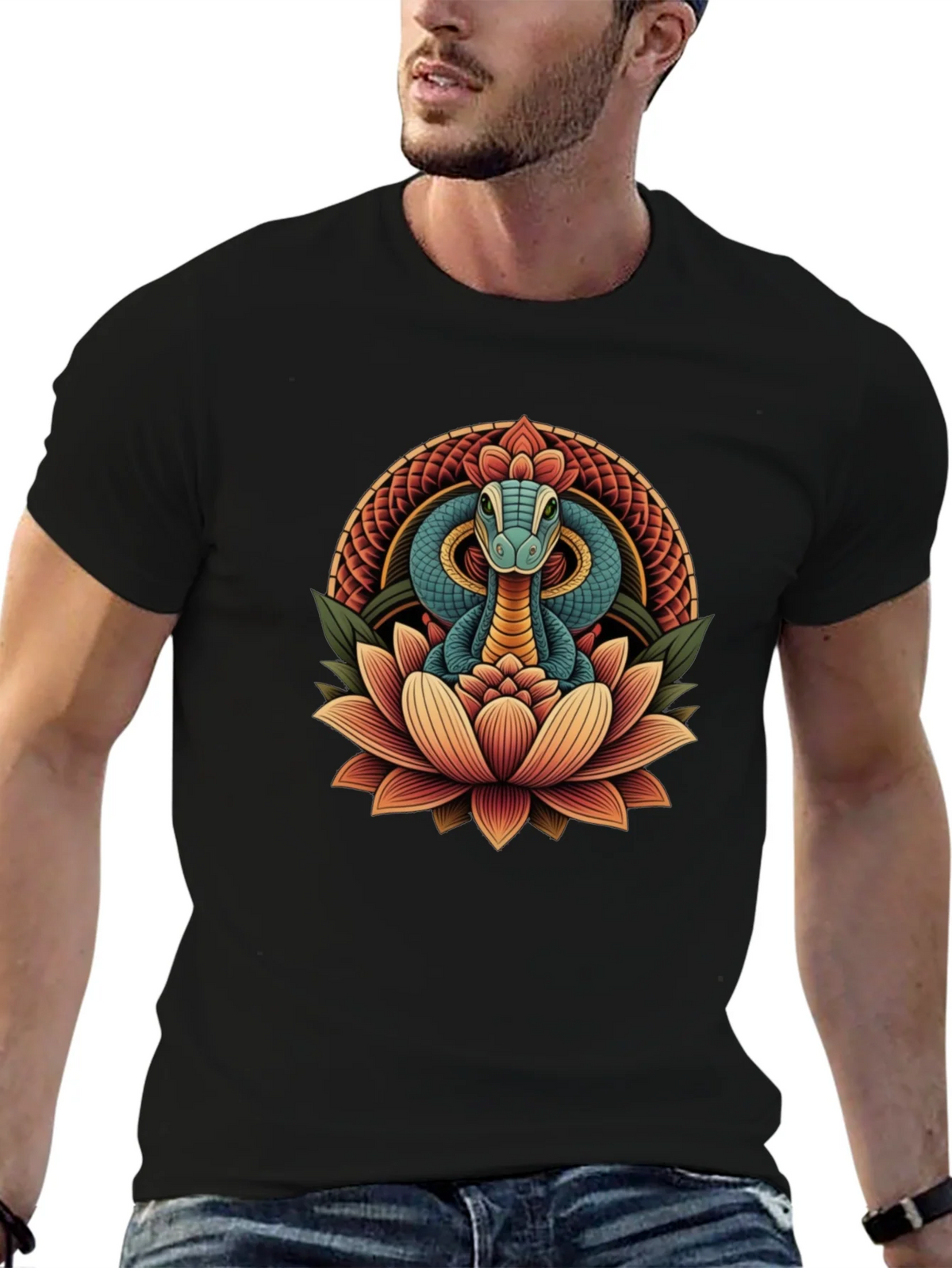 Snake Lotus Graphic Tee - Stylish Unisex Design product image 5