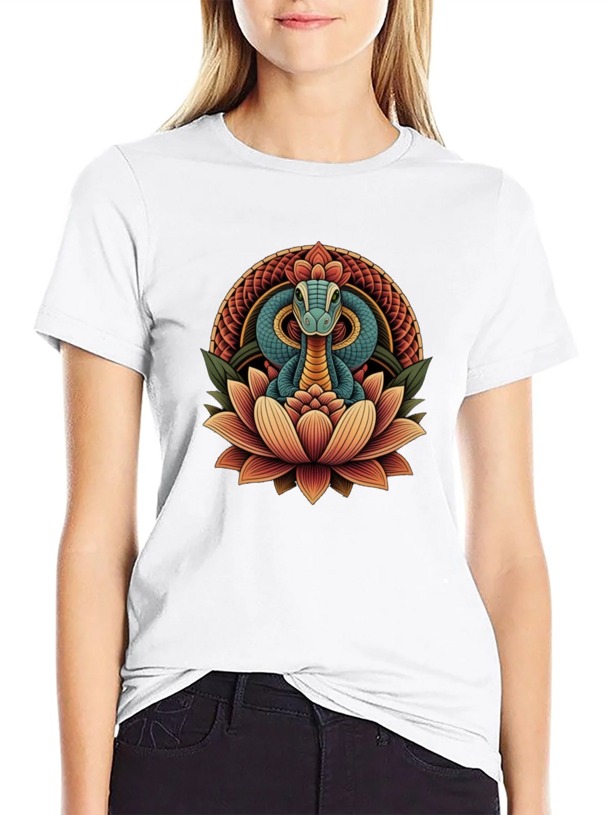 Snake Lotus Graphic Tee - Stylish Unisex Design product image 7