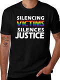 Silencing Victims Silences Justice Pride T-Shirt product image 1