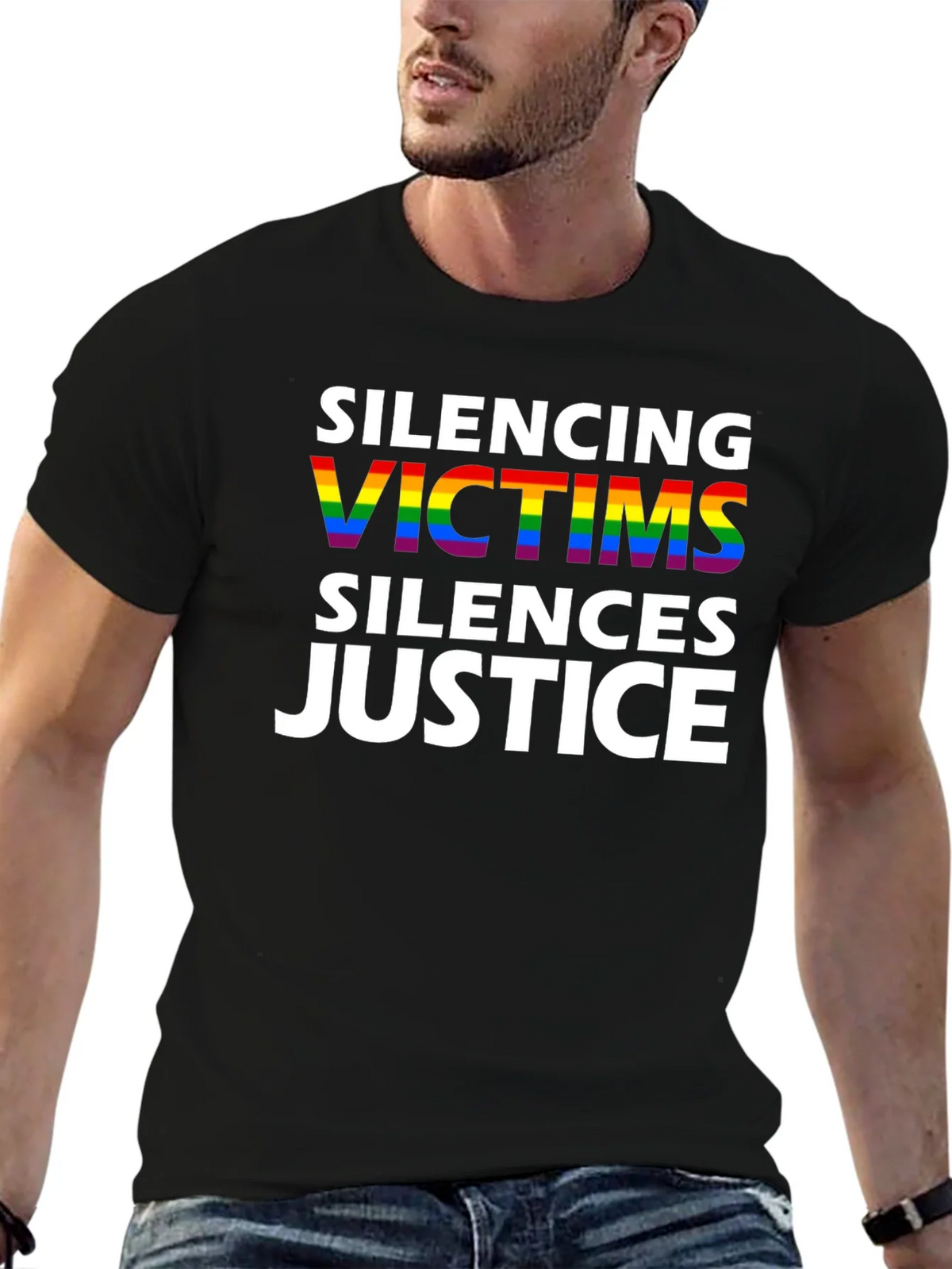 Silencing Victims Silences Justice Pride T-Shirt product image 5
