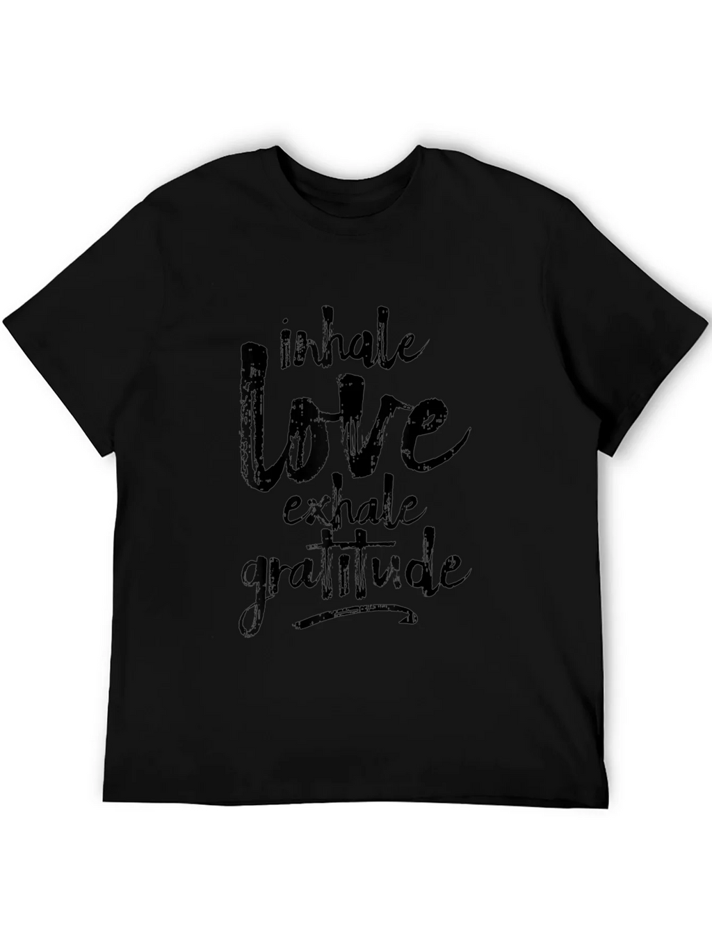 Inhale Love Graphic Black T-Shirt product image 5