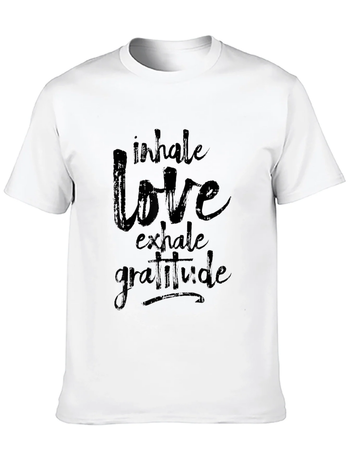 Inhale Love Graphic Black T-Shirt product image 9