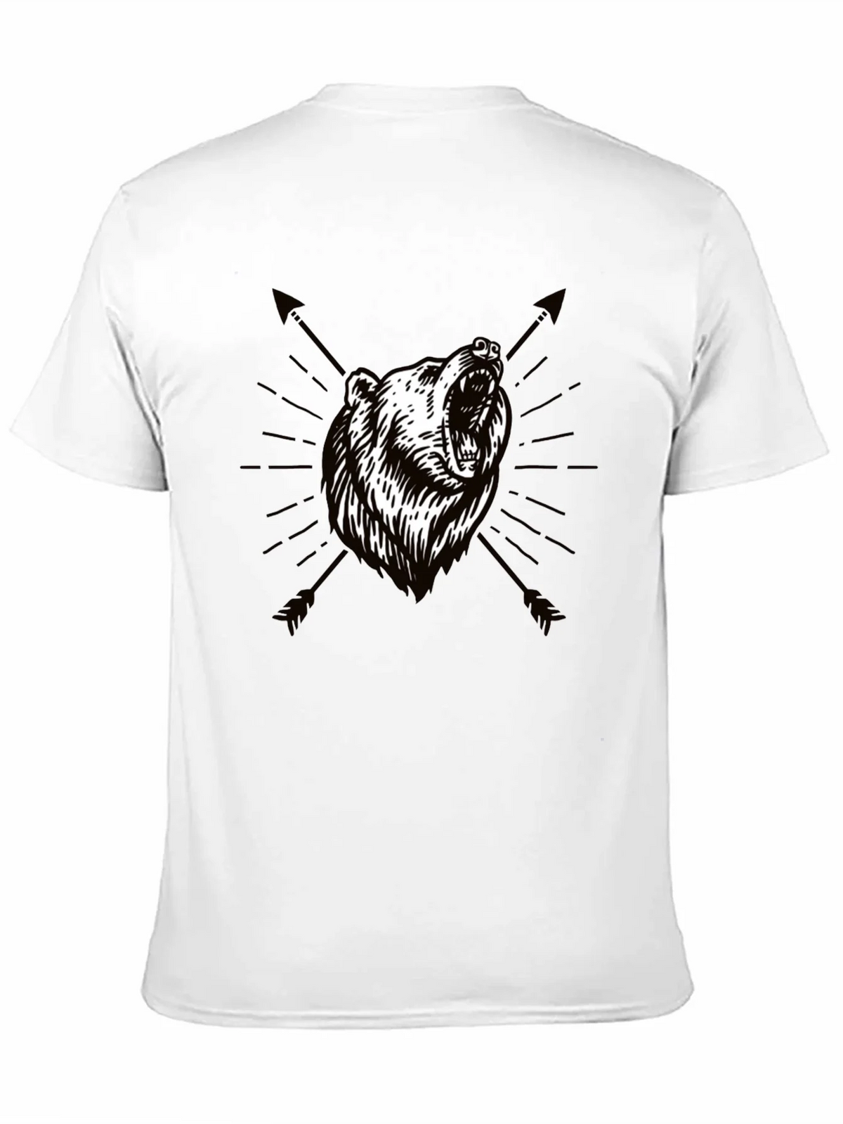 Bear & Arrow Graphic Print Mens Black T-Shirt product image 10