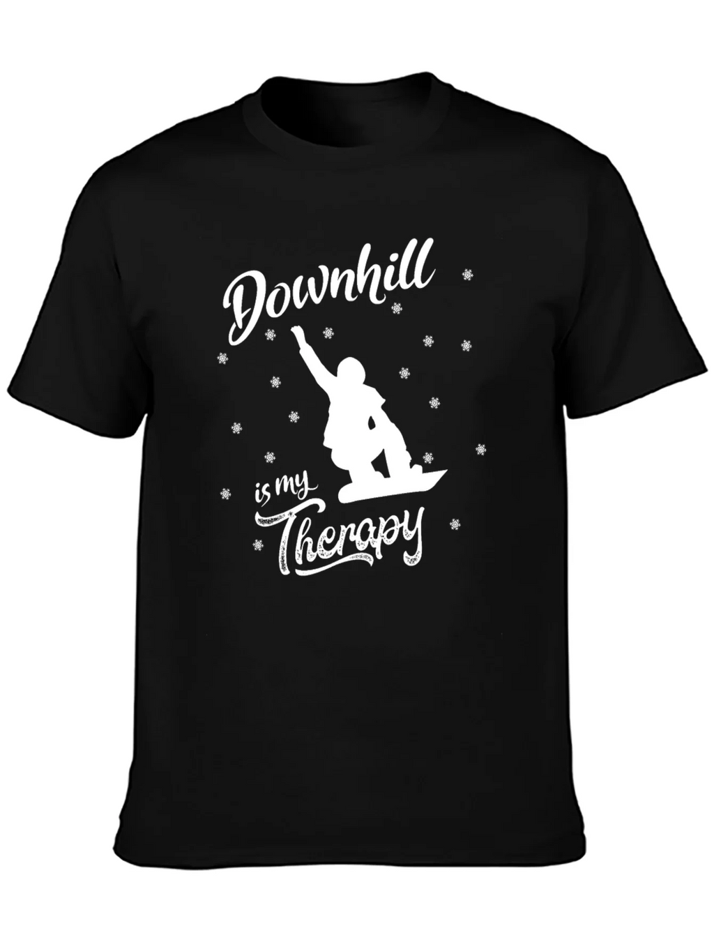Downhill is My Therapy T-Shirt - Snowboarding Tee product image 3