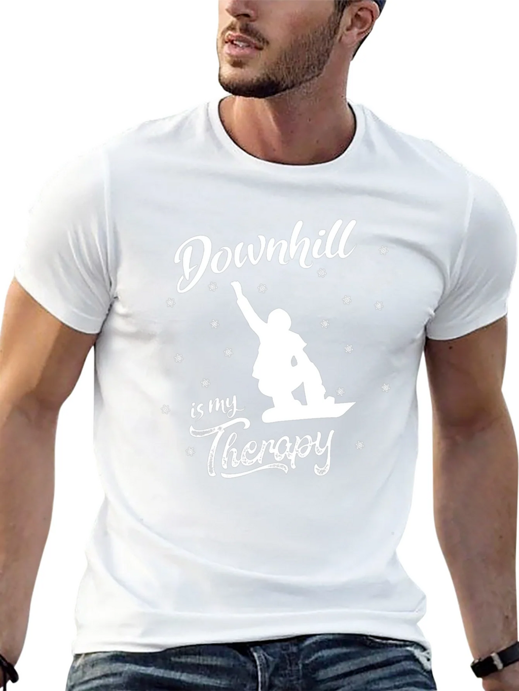 Downhill is My Therapy T-Shirt - Snowboarding Tee product image 12