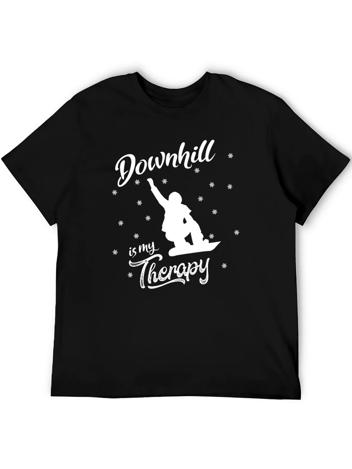 Downhill is My Therapy T-Shirt - Snowboarding Tee product image 5