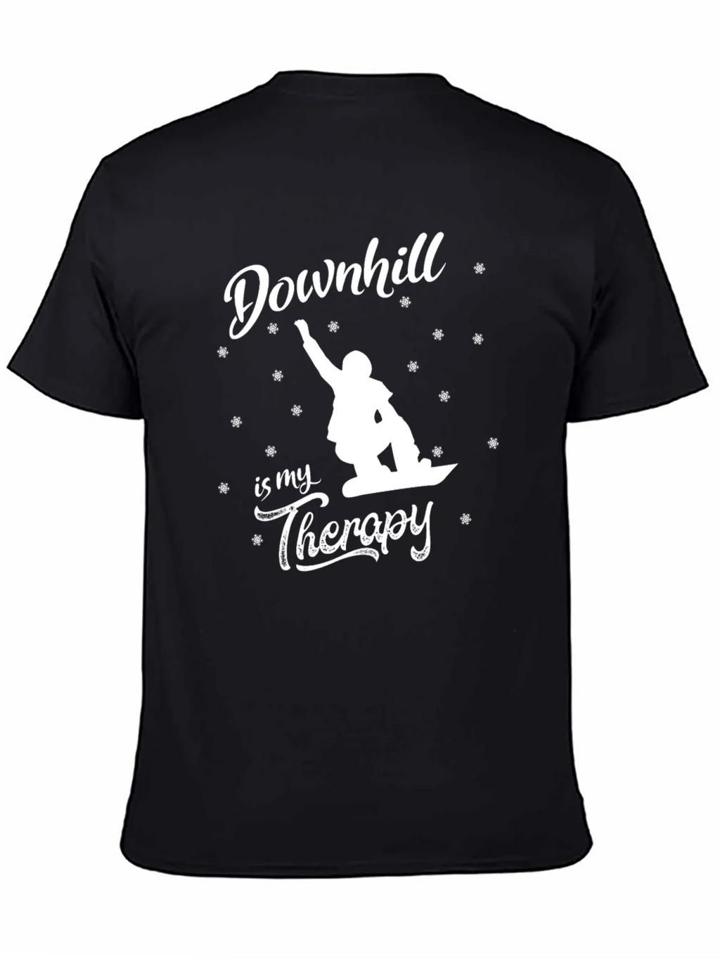 Downhill is My Therapy T-Shirt - Snowboarding Tee product image 4