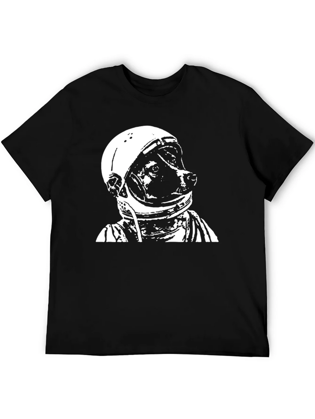Dog Astronaut Graphic Black T-Shirt product image 5