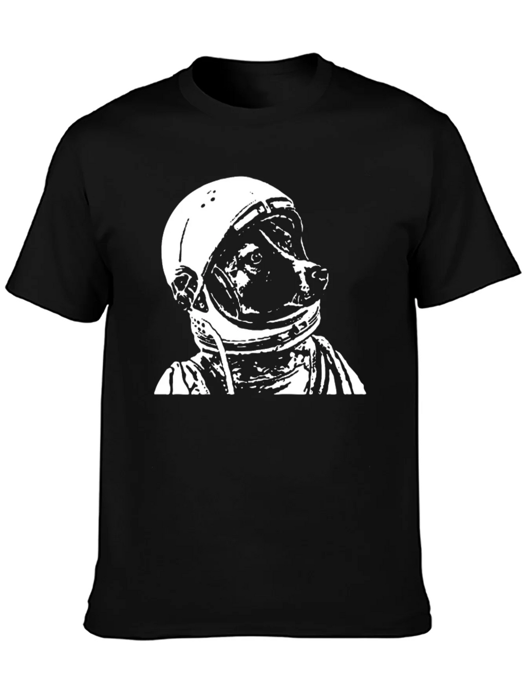 Dog Astronaut Graphic Black T-Shirt product image 3