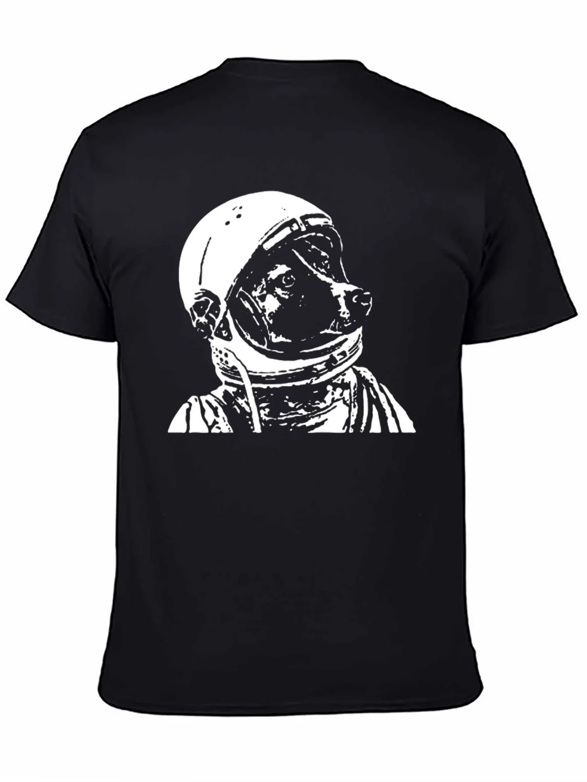 Dog Astronaut Graphic Black T-Shirt product image 4