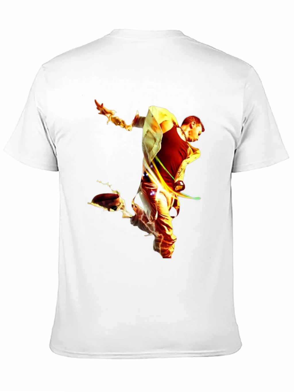 Fiery Man Graphic Black T-Shirt product image 10