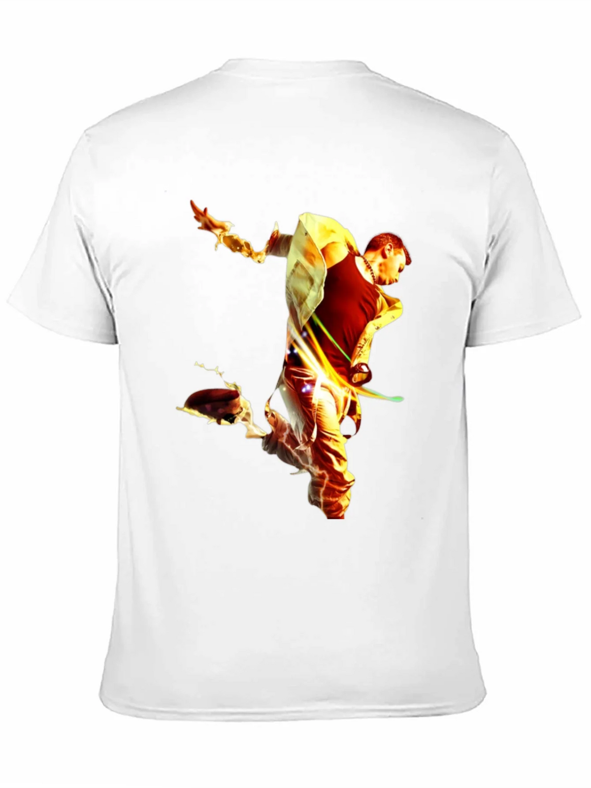 Fiery Man Graphic Black T-Shirt product image 10