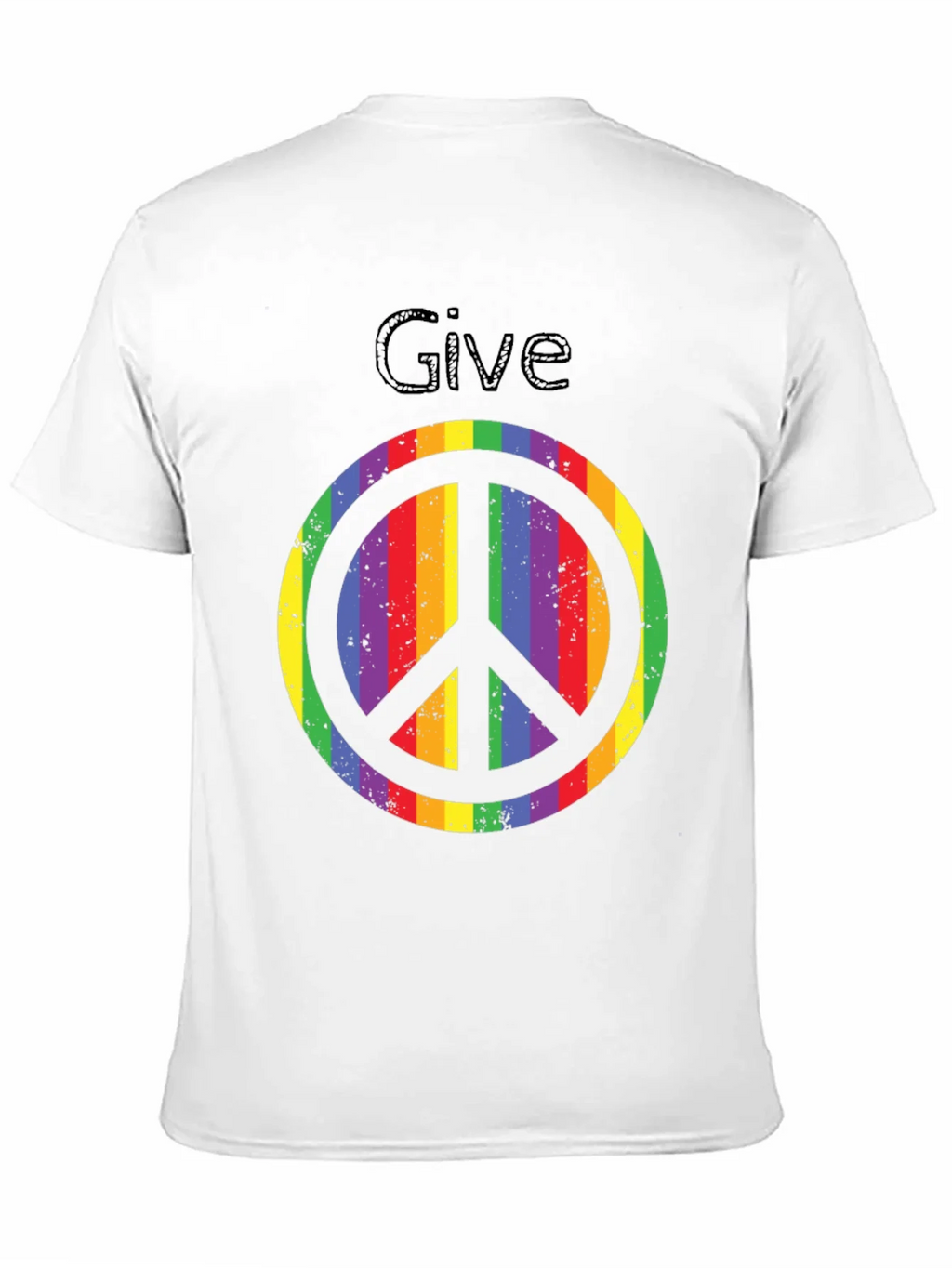 Rainbow Peace Sign Graphic Tee product image 8