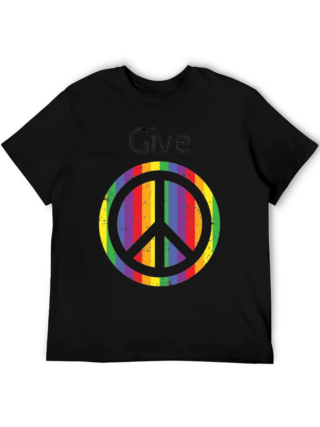 Rainbow Peace Sign Graphic Tee product image 5