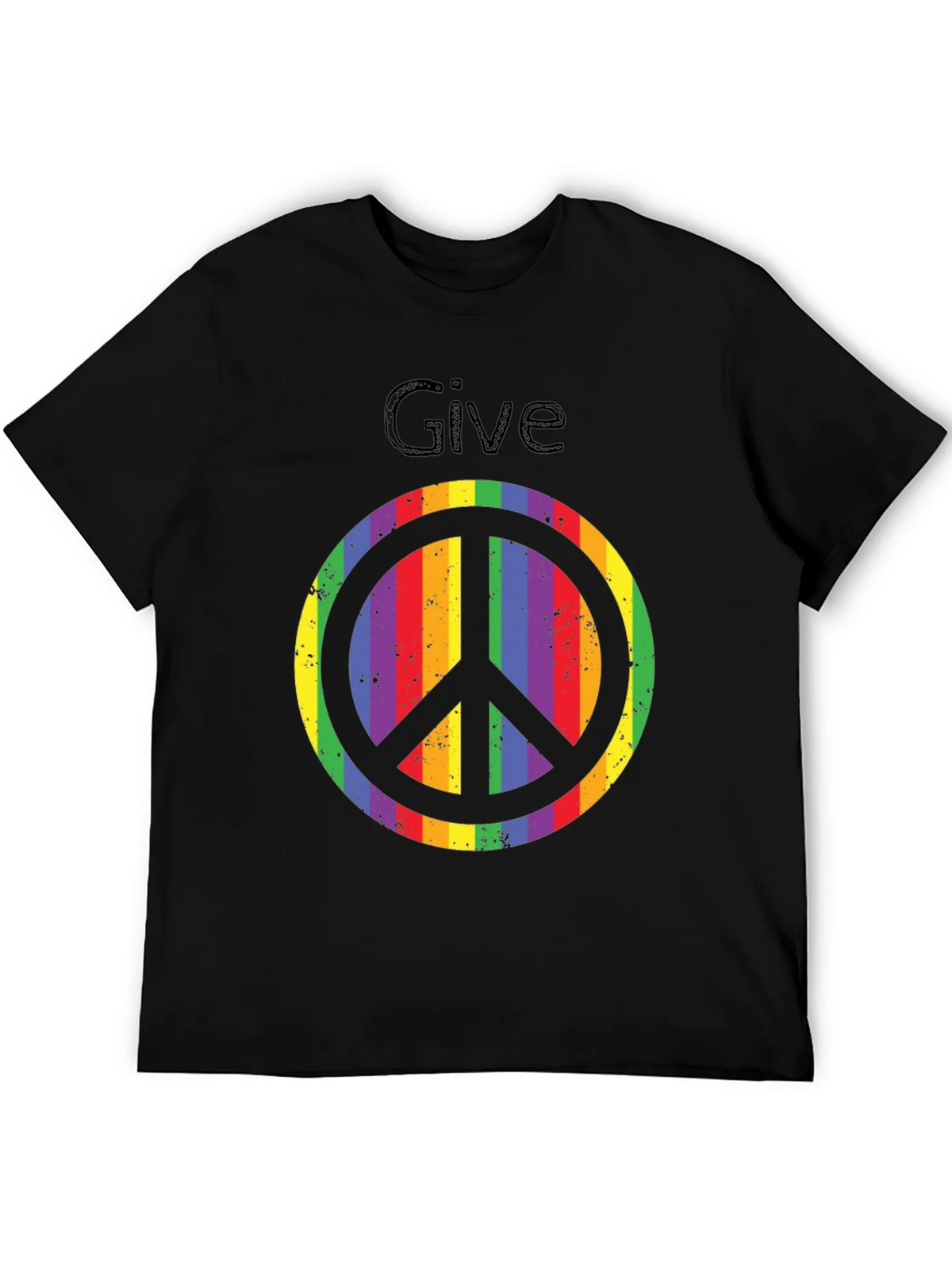 Rainbow Peace Sign Graphic Tee product image 5