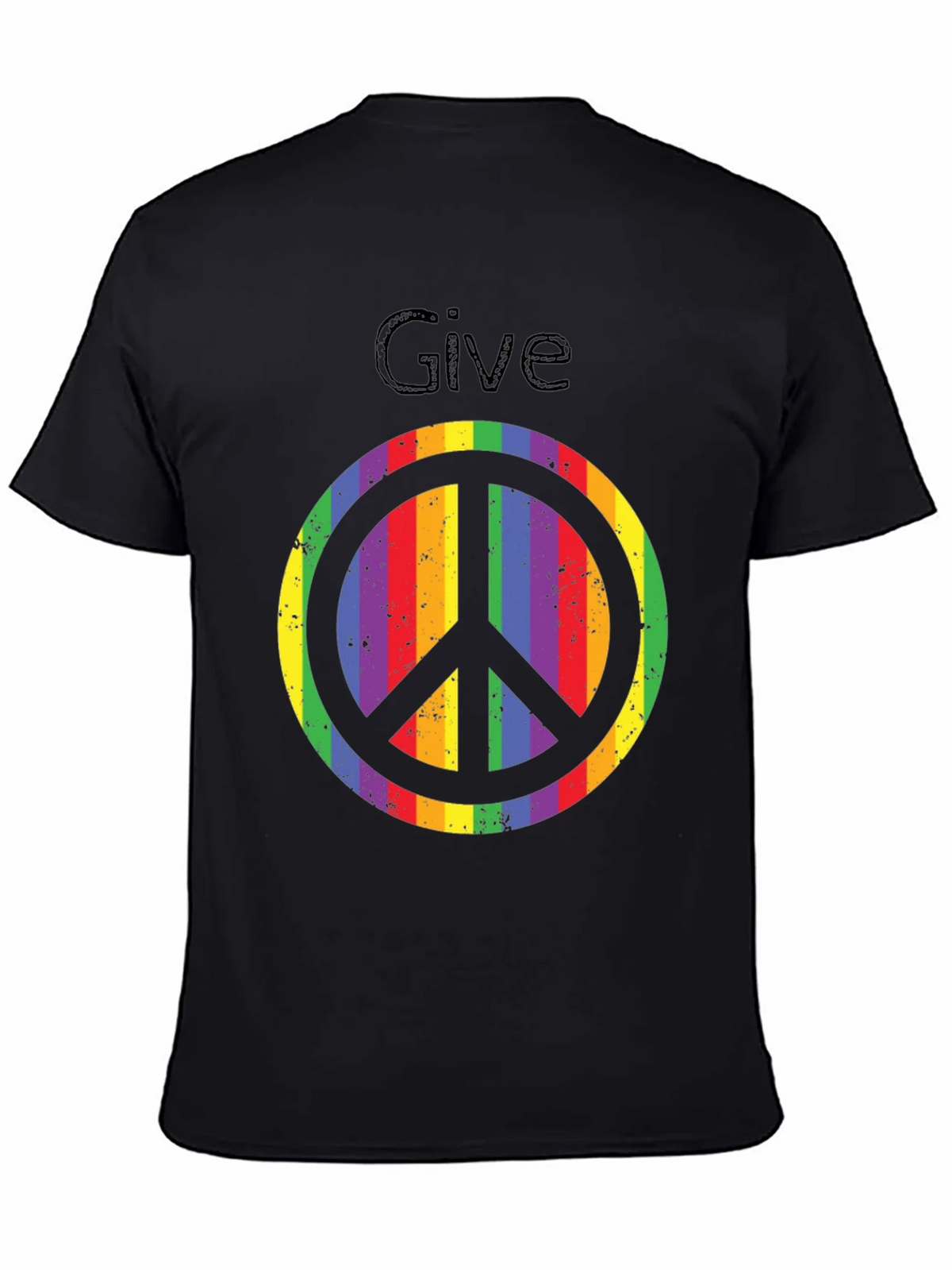 Rainbow Peace Sign Graphic Tee product image 4