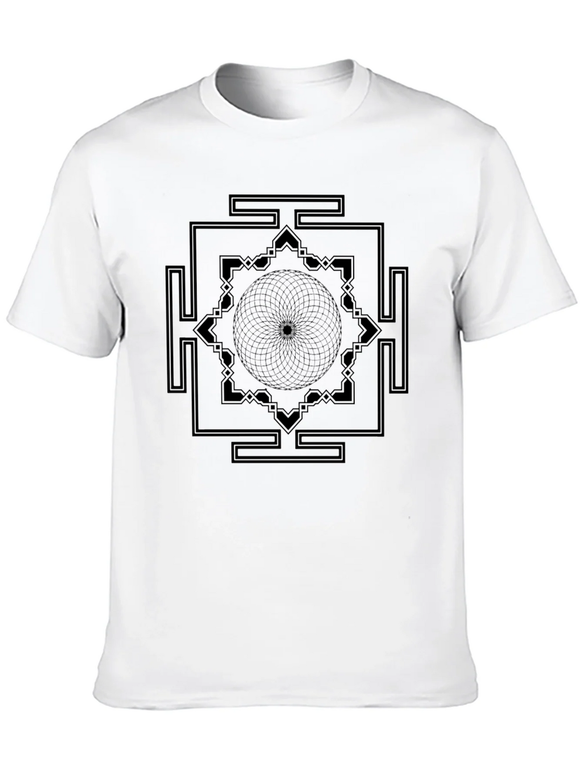 Geometric Design Black T-Shirt product image 9