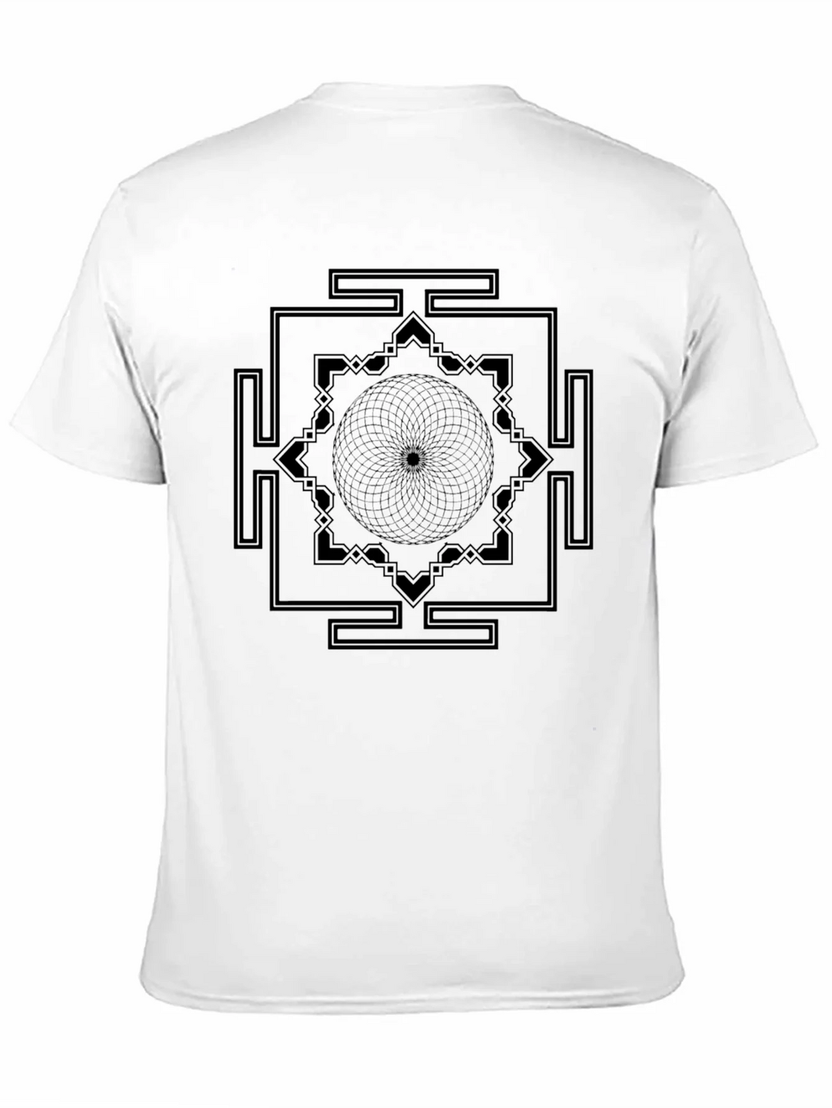 Geometric Design Black T-Shirt product image 10