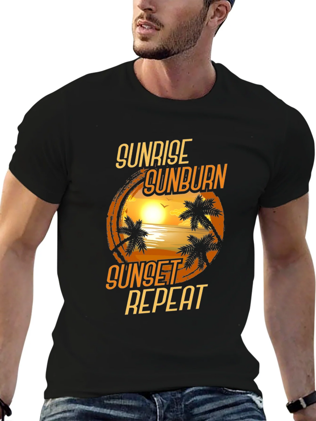 Sunrise Sunburn Sunset Repeat T-Shirt product image 4