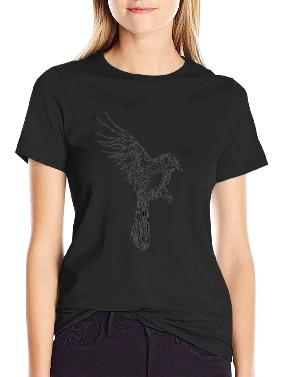 Black Bird Graphic T-Shirt product image 2