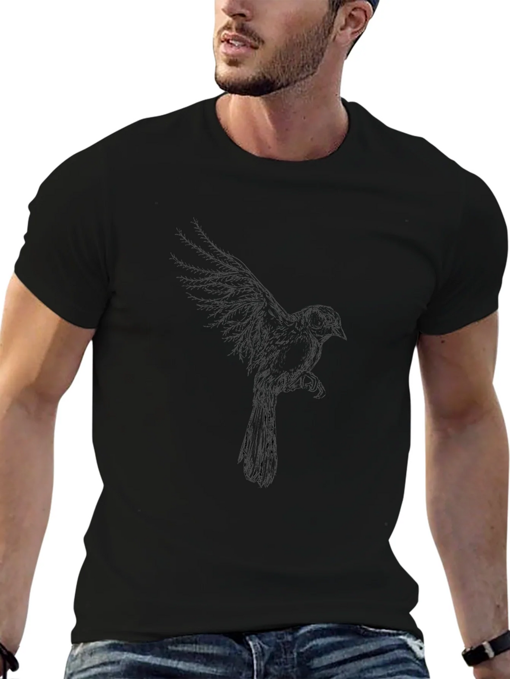Black Bird Graphic T-Shirt product image 5