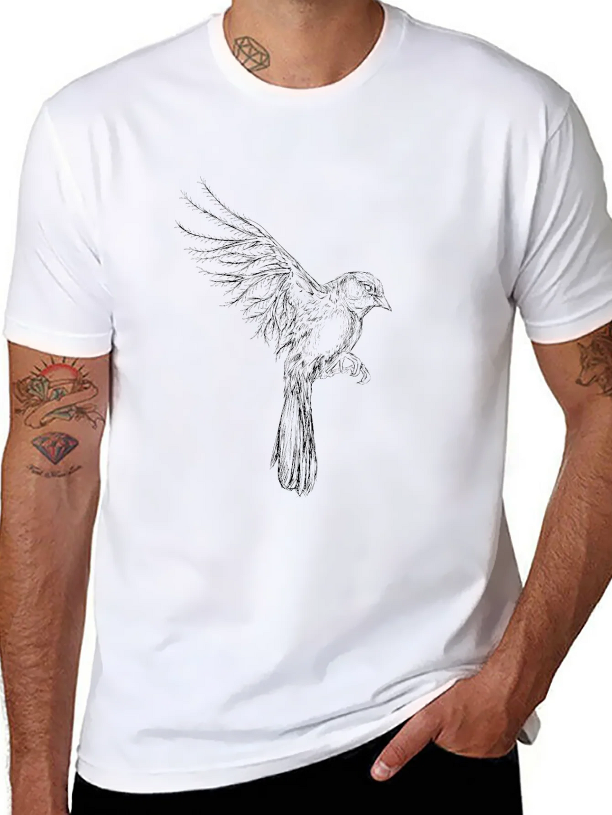 Black Bird Graphic T-Shirt product image 6