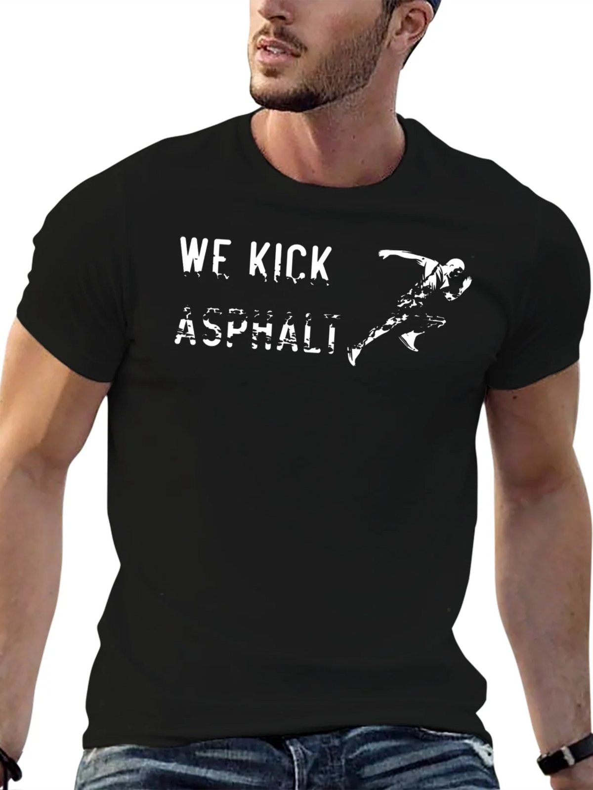 We Kick Asphalt Black T-Shirt Runner product image 6